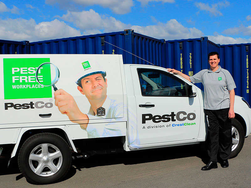PestCo Service Technician Ready for Action
