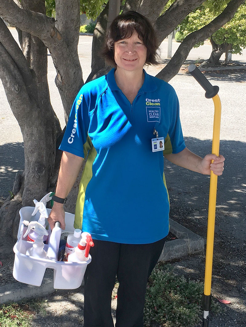 Bernie Brown loves running her own cleaning business in Alexandra.