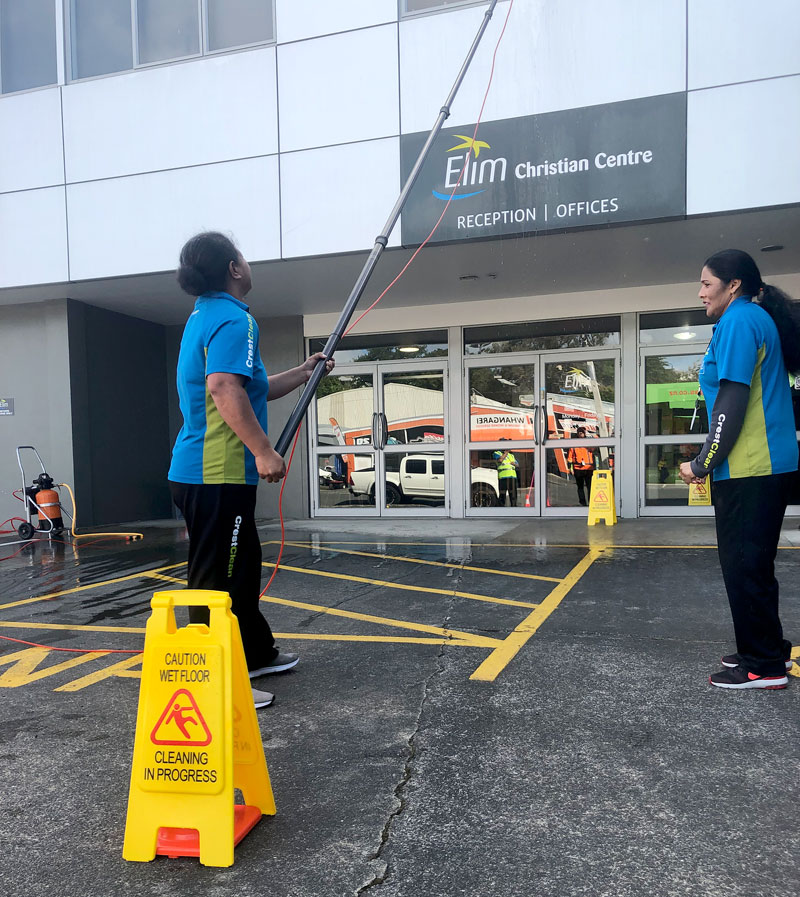 Pua Vaulu and Mohini Singh using the Pure Water Window system at Elim Christian Centre. 