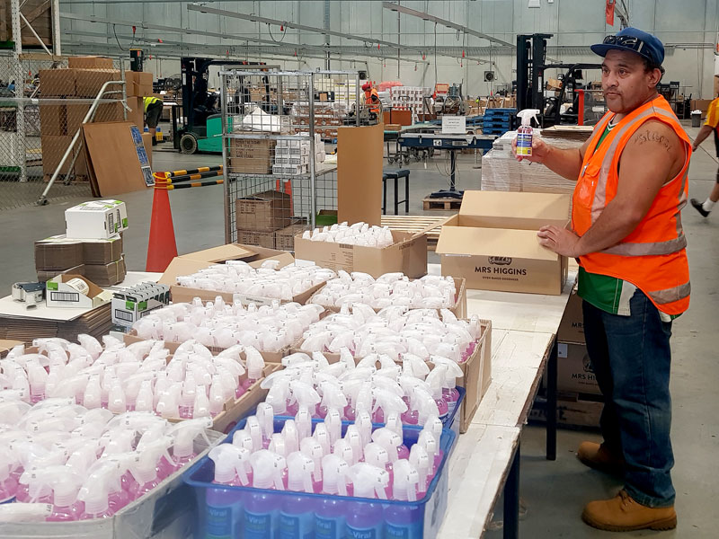 More than 2500 bottles of sanitiser are currently being produced by Altus for CrestClean, with a further order of 5000 in the pipeline.