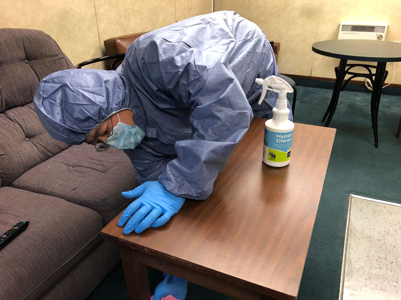 Every surface was thoroughly cleaned.