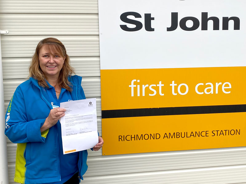 Praise from St John a big surprise for ambulance station cleaner