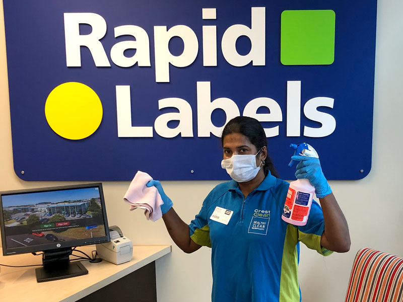 Label company delighted with cleaning and sanitising service