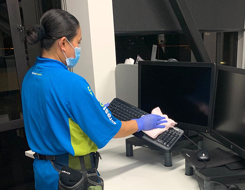 Sanitising an office