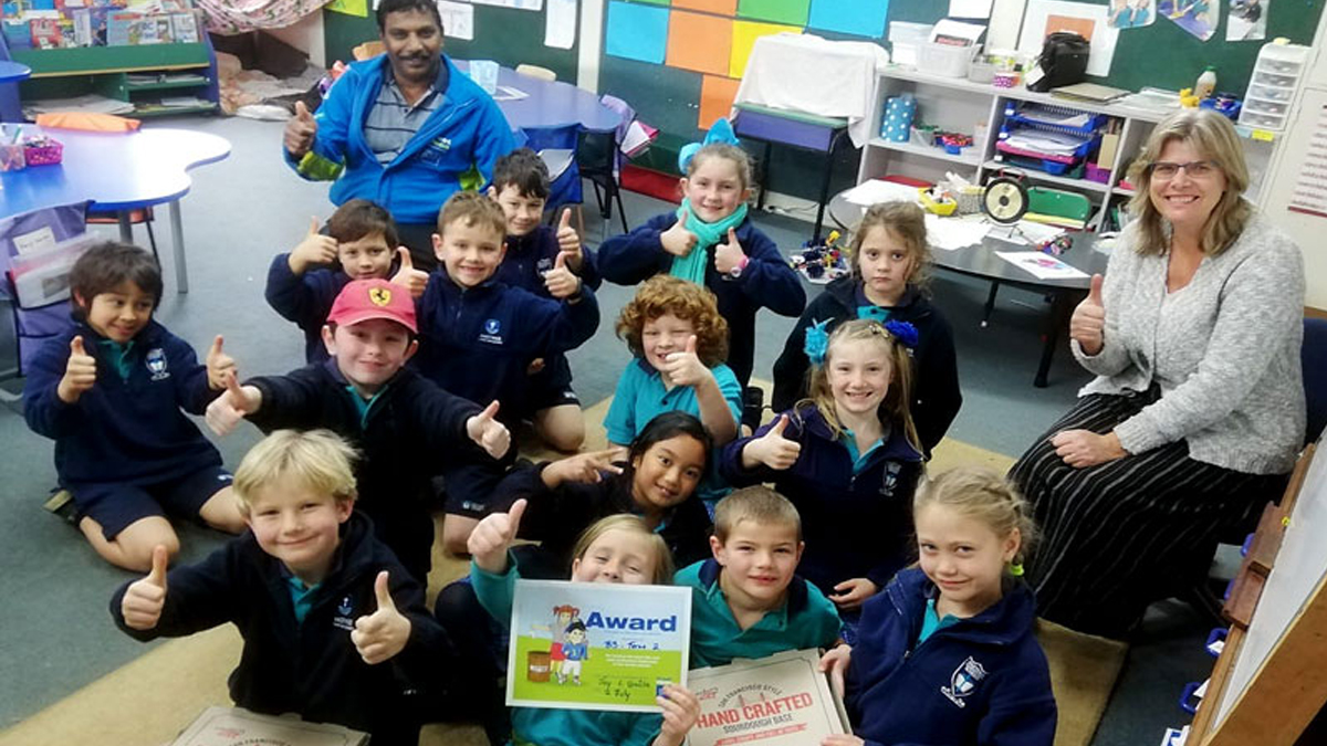 Kids enjoy a tasty treat for keeping their classroom clean and tidy
