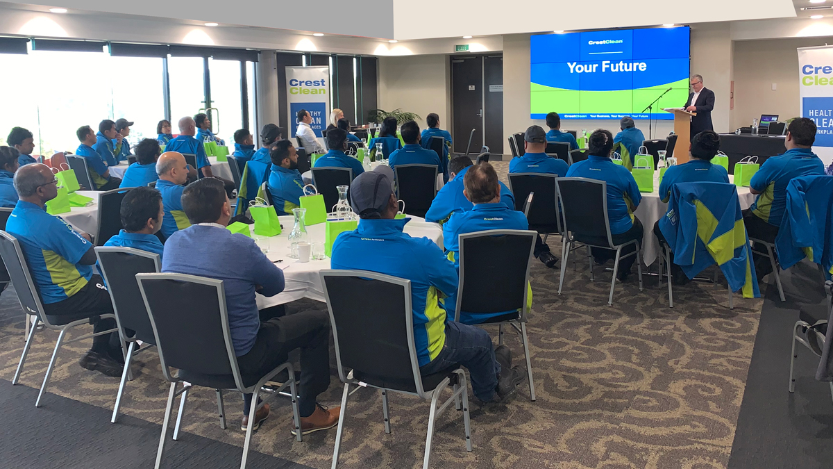 Annual team meetings enjoyed by CrestClean franchisees