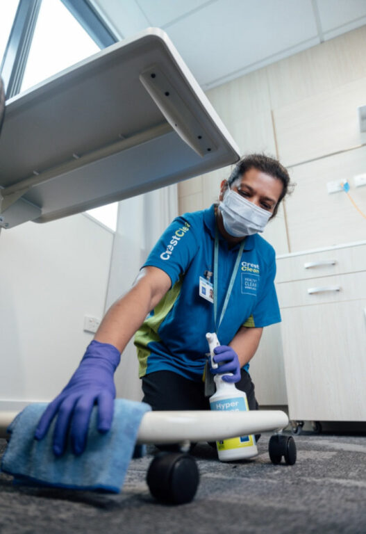CrestClean franchise implementing cleaning and sanitisation services