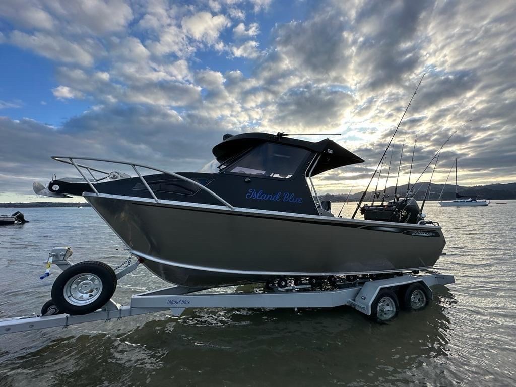 Bura’s boat, Island Blue.