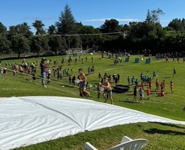 The mega slide was a student favourite on the day.