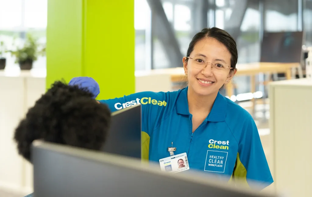 female office computer duster