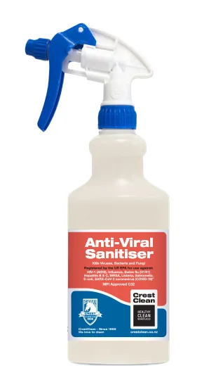 CrestClean Anti-Viral Sanitiser bottle