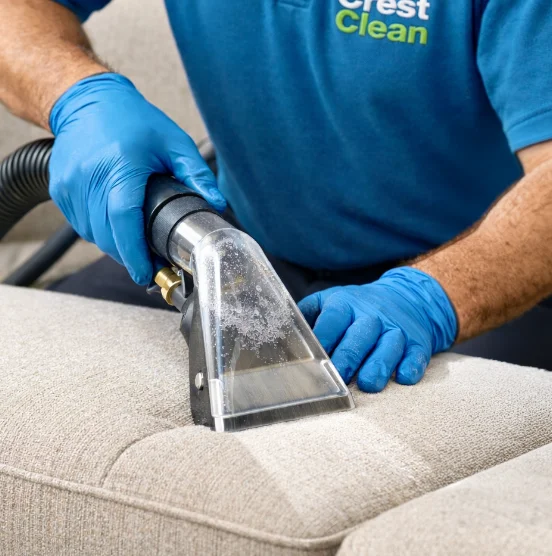 Upholstery Cleaning Services - Cleaning chair with specialist equipment